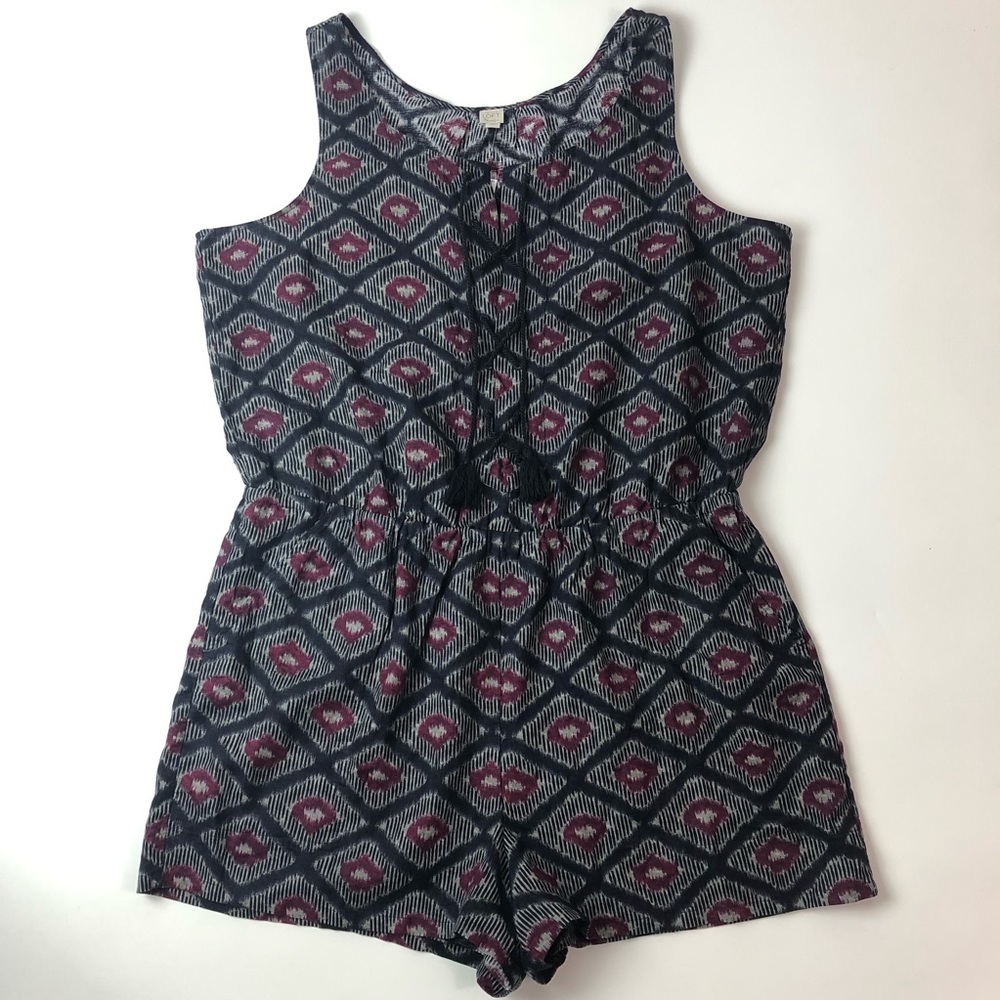 LOFT Beach Sleeveless Blue Romper Cover Up
